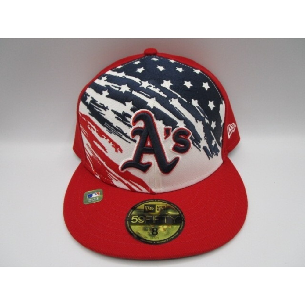 New Era 59Fifty Size 8 Oakland Athletics 2022 4th of July Fitted Hat USA